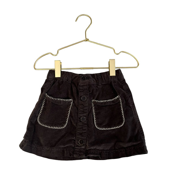 Zara Brown Velvet Skirt - Size 4