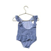 Baby Boden Blue Striped Giraffe Applique Swim Suit - Size 12-18 Mo
