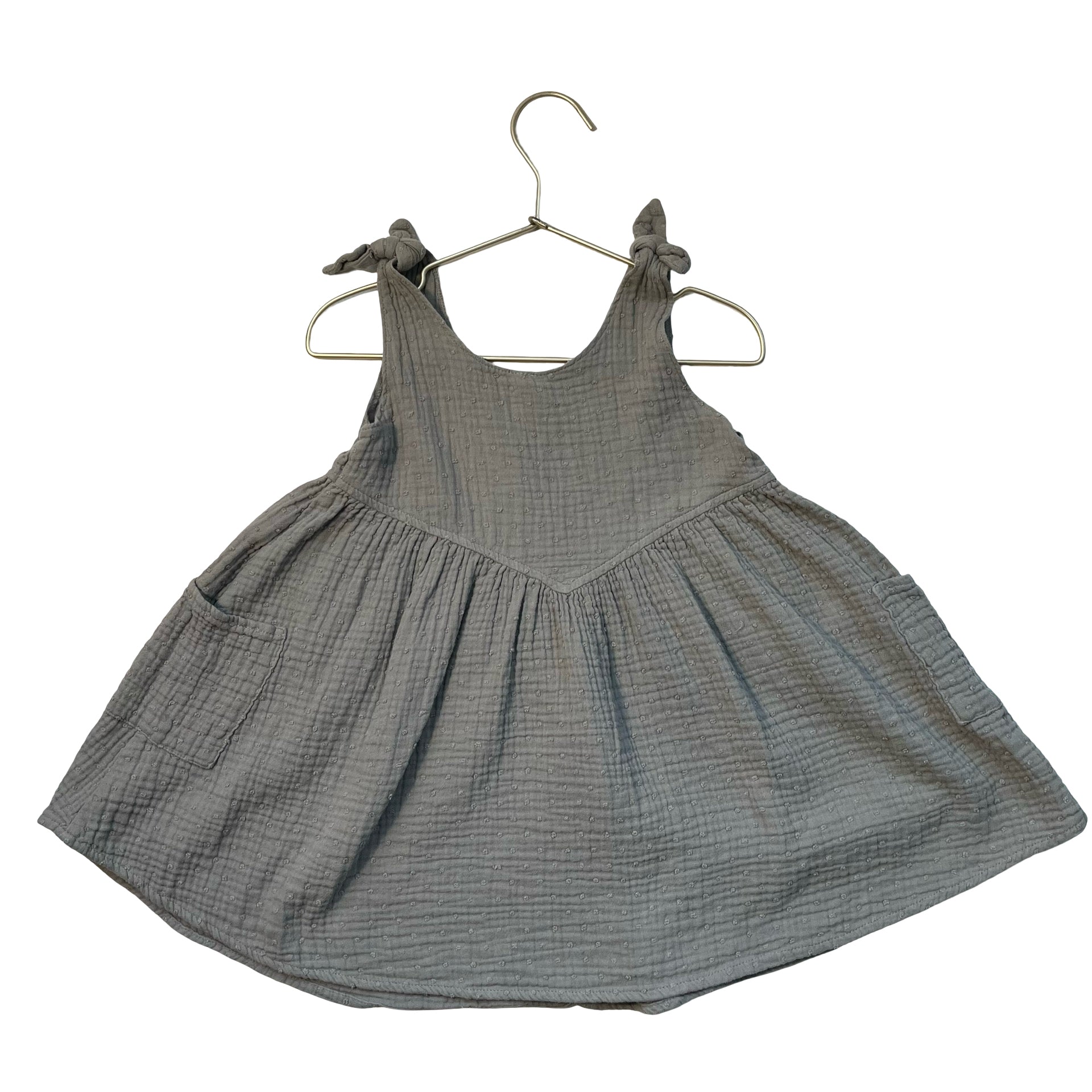 Rylee & Cru Sage Green Cotton Gauze Dress - Size 4-5Y