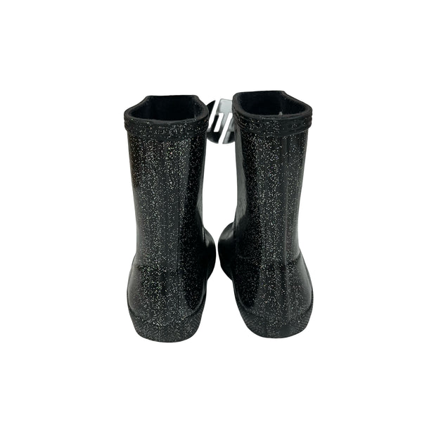 Hunter Black Glitter Rain Boots - Size US 7G/6B (UK 5 EU 22)