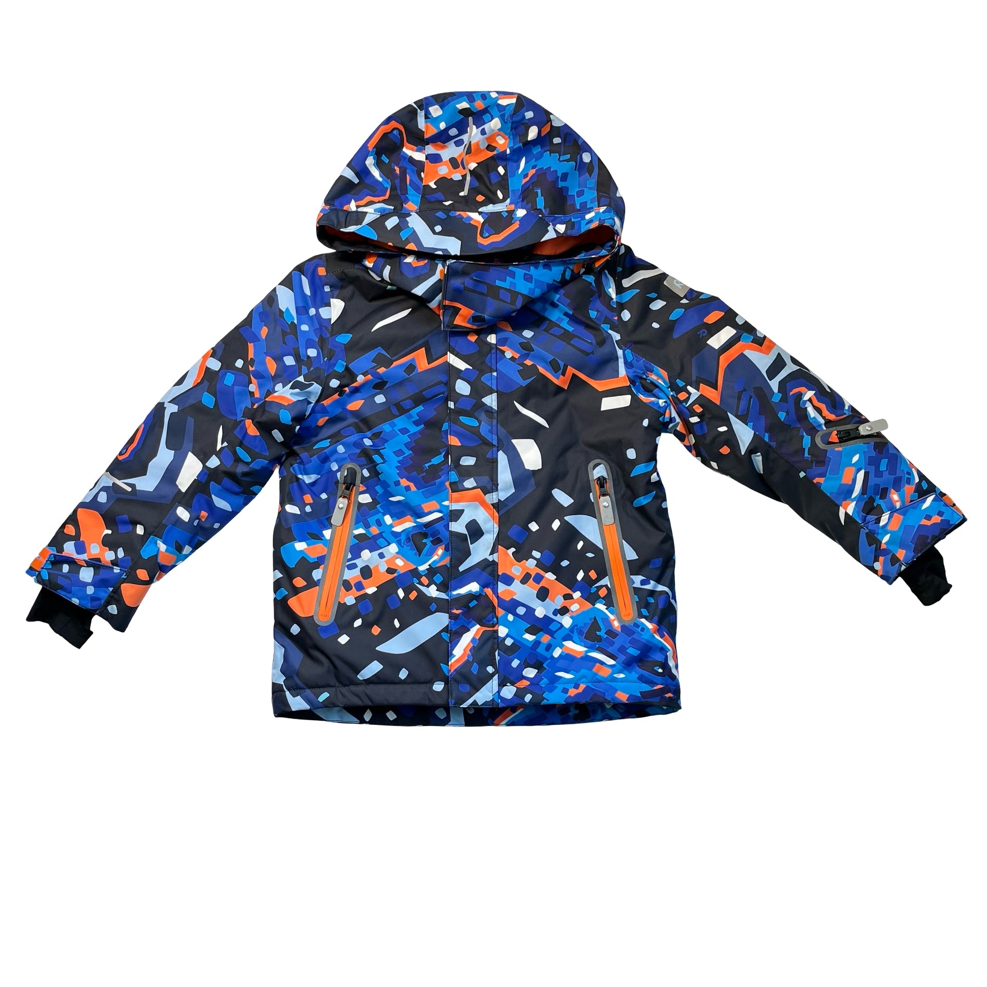 Reima Black, Blue, Orange Graphic Print Winter Jacket - Size 116 (6)