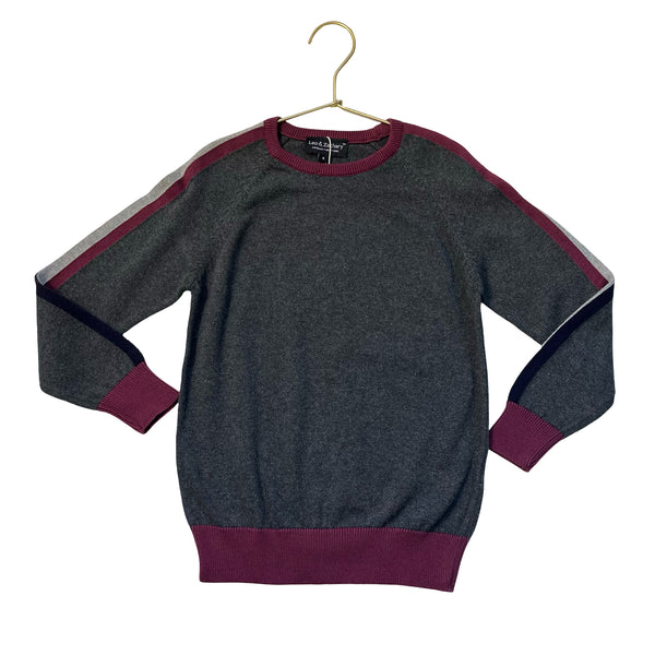 Leo & Zachary Gray & Plum Sweater - Size 6