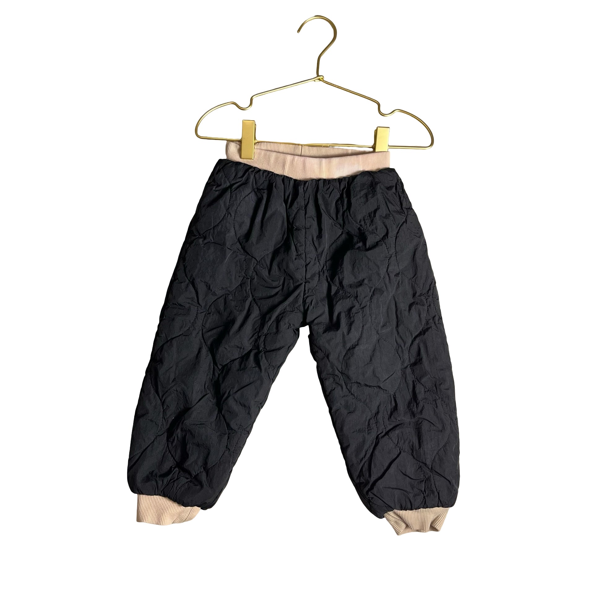 Zara Black Quilted Joggers - Size 2/3