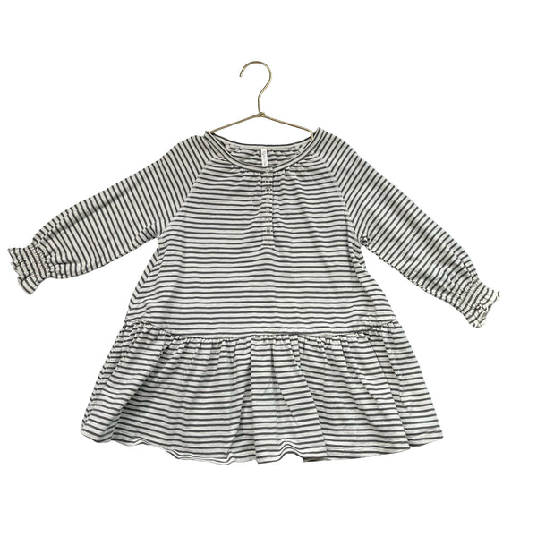 Rylee & Cru Ivory & Sage Stripe Long Sleeve Dress - Size 2/3