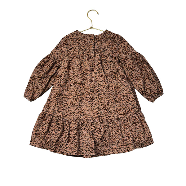 Baby Gap Brown & Black Leopard Print Corduroy Dress - Size 4