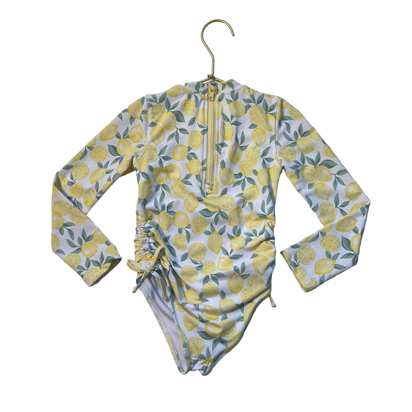 Tahari Yellow Lemon Print Swim Suit - Size 4T