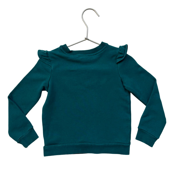 Janie and Jack Teal & Pink 'Paris' Sweatshirt - Size 3