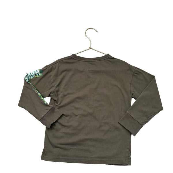 Nike Olive Green Graphic Shirt - Size 5