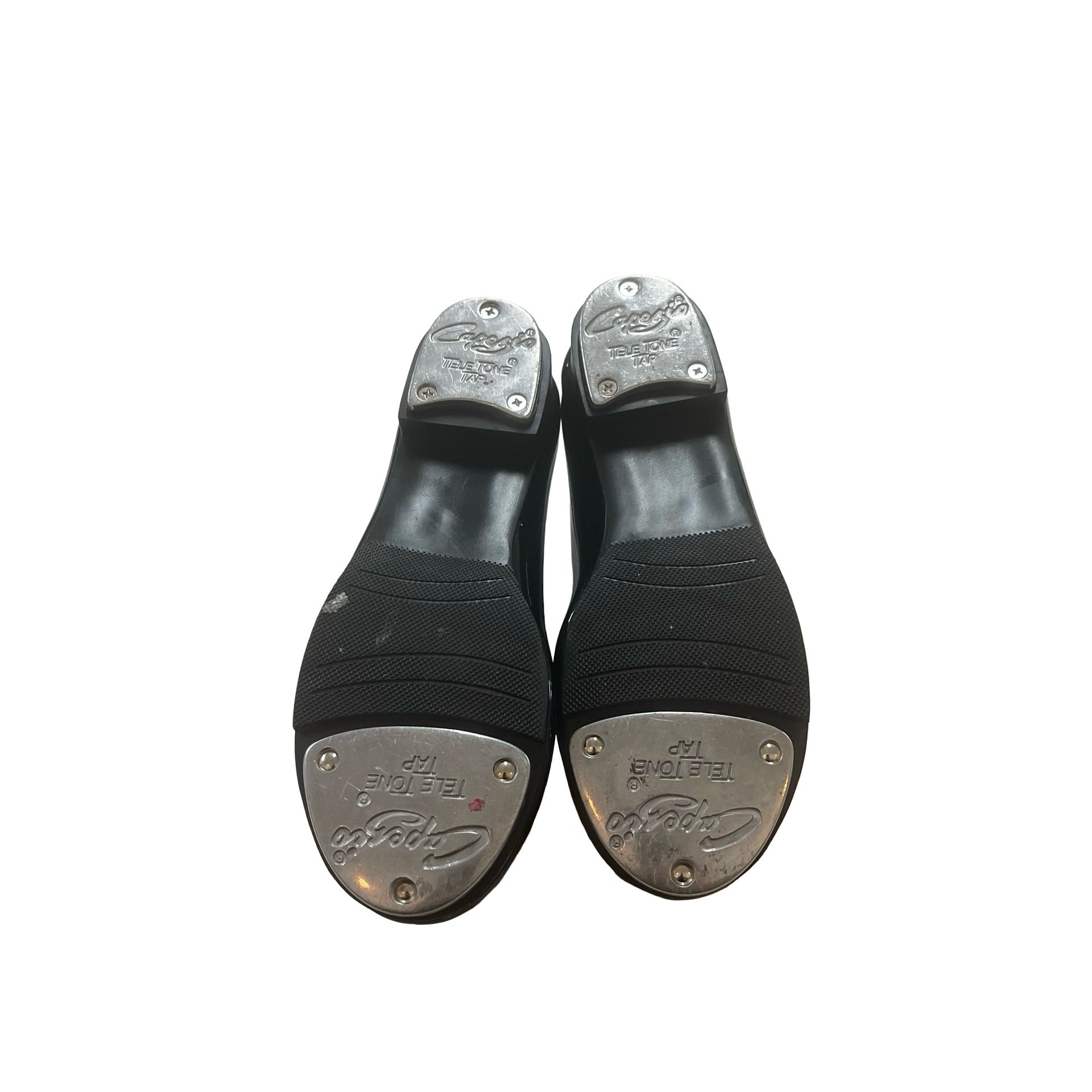 Capezio Black Patent Tap Shoes - Size 13M
