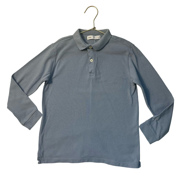 Zara Light Blue Polo Shirt - Size 8