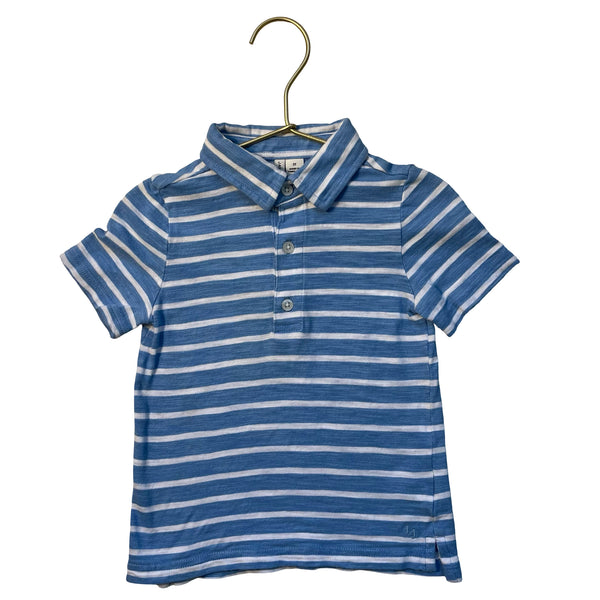 Janie and Jack Blue Striped Polo Shirt - Size 2T