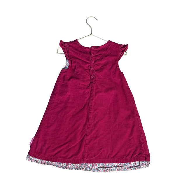 JoJo Maman Bebe Deep Pink Corduroy Dress - Size 4-5Y