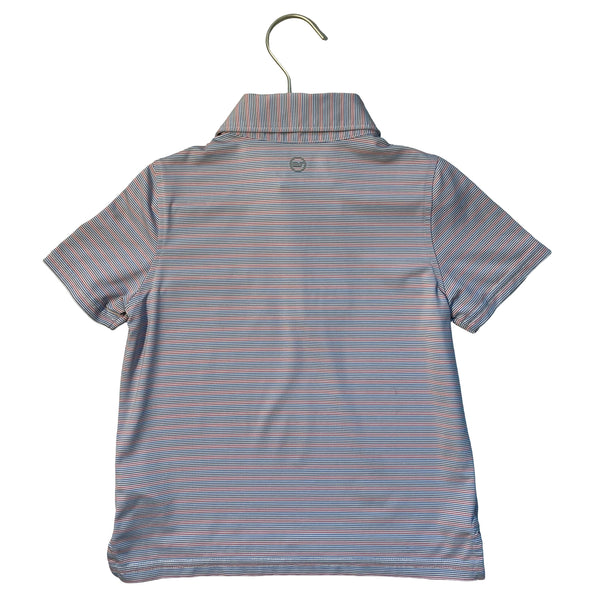Vineyard Vines Santaky White, Red, Blue, Navy Striped Polo Shirt - Size 5