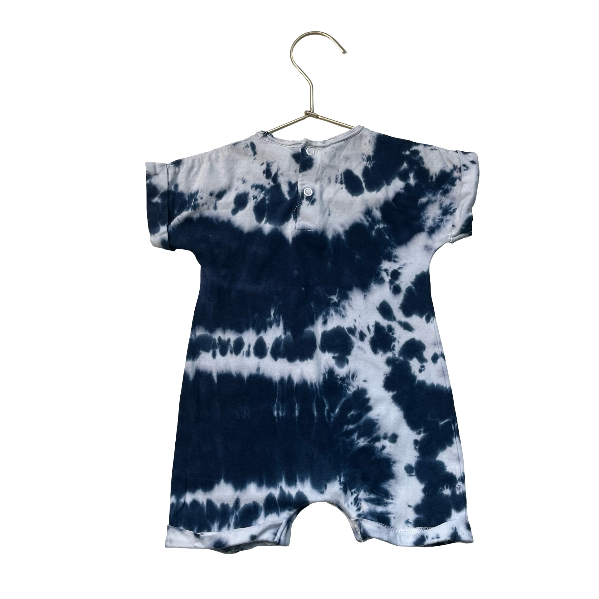 Baby Steps Navy Tie-Dye One-Piece Romper - Size 3 Mo