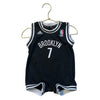 NBA Adidas Brooklyn Nets 'Johnson 7' Black One-Piece - Size 12 Mo