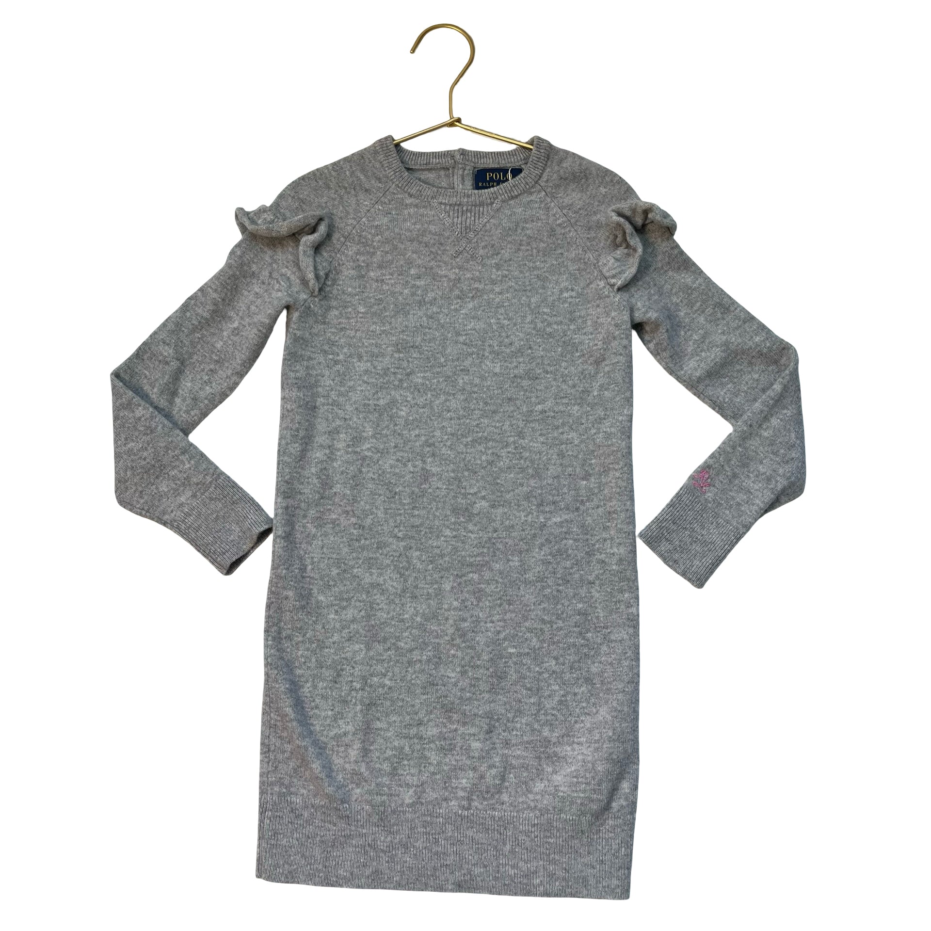 Polo Ralph Lauren 100% Wool Gray Sweater Dress - Size 6