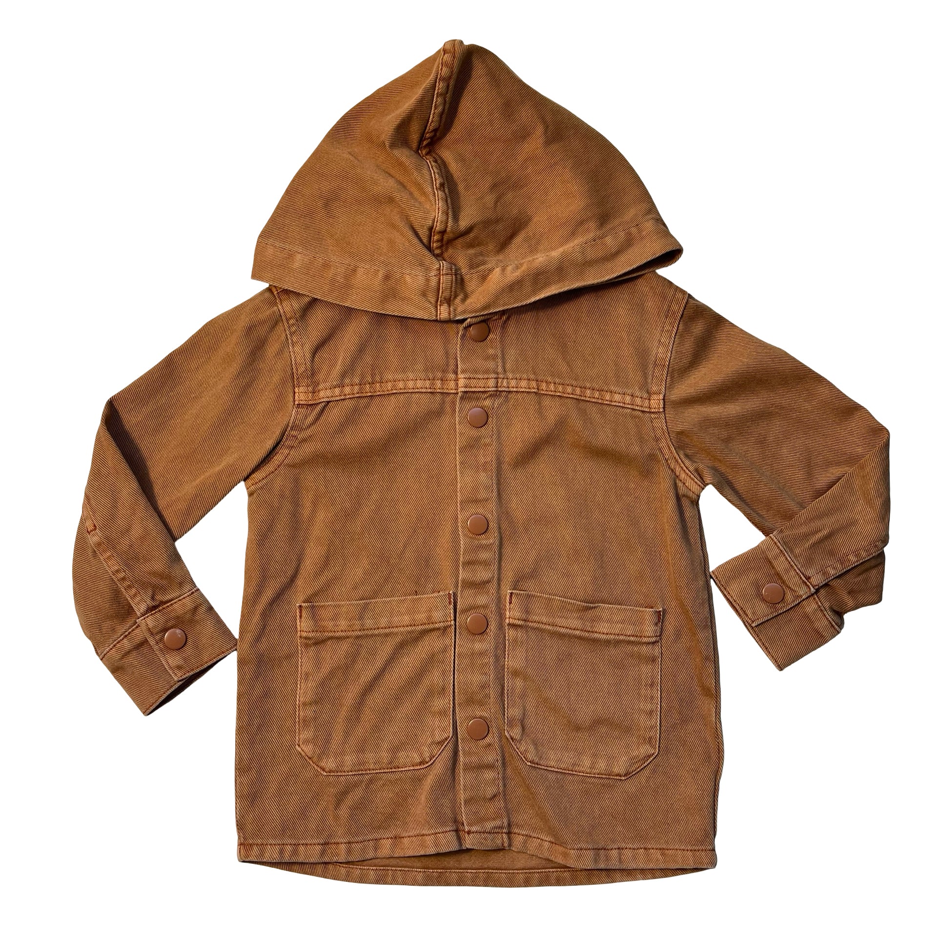 Cat & Jack Terra Cotta Hooded Denim Jacket - Size 3T