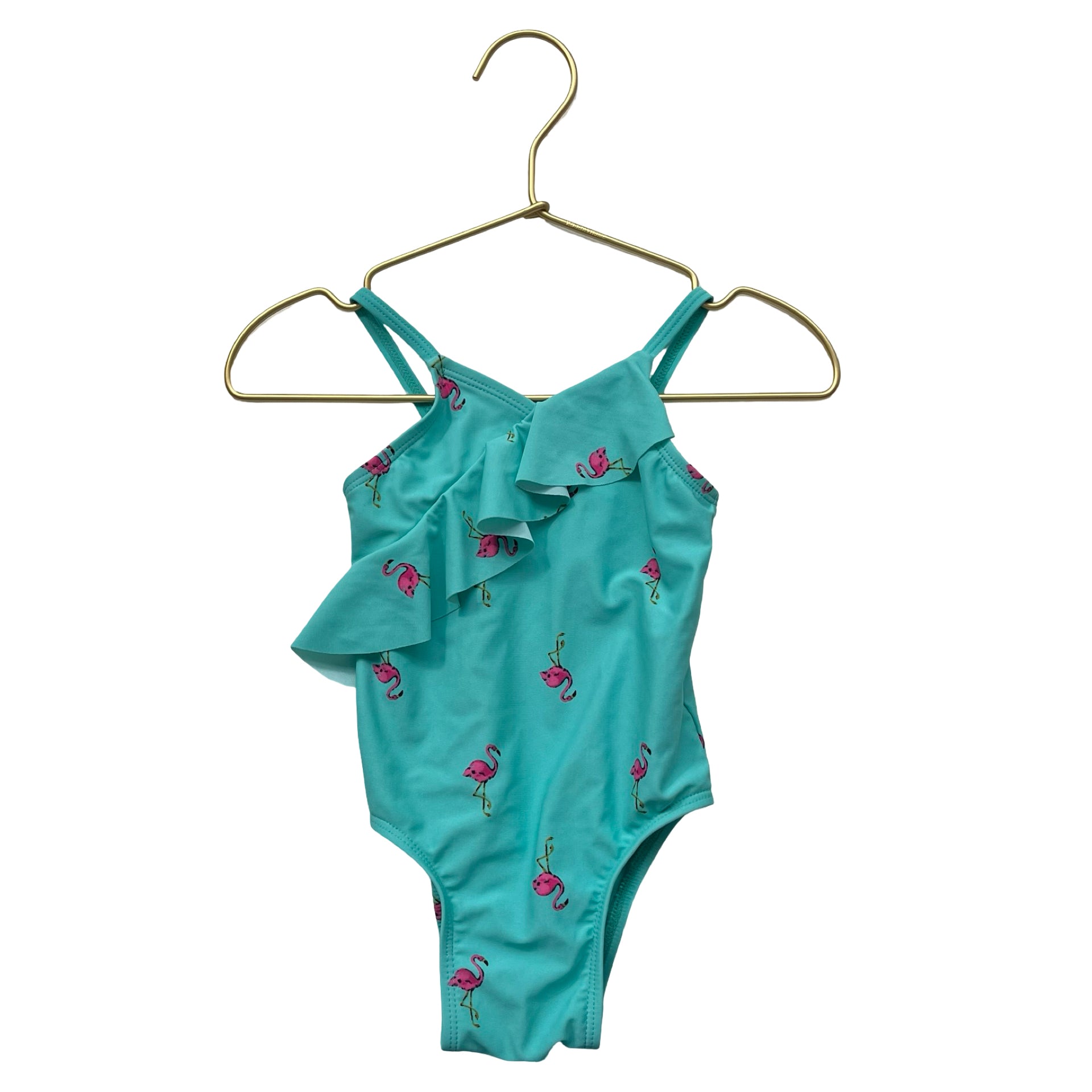 Old Navy Teal & Pink Flamingo Swim Suit - Size 12-18 Mo