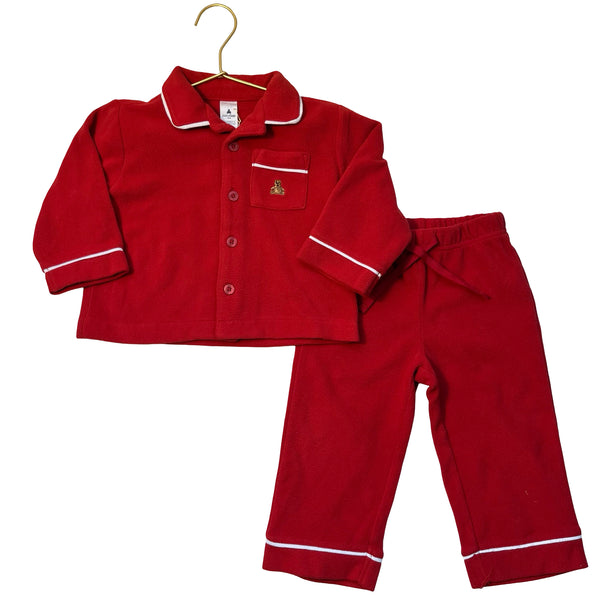 Baby Gap Red Fleece PJ Set - Size 18-24 Mo