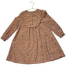 Mini Boden Brown Leopard Print Corduroy Dress - Size 6-7Y