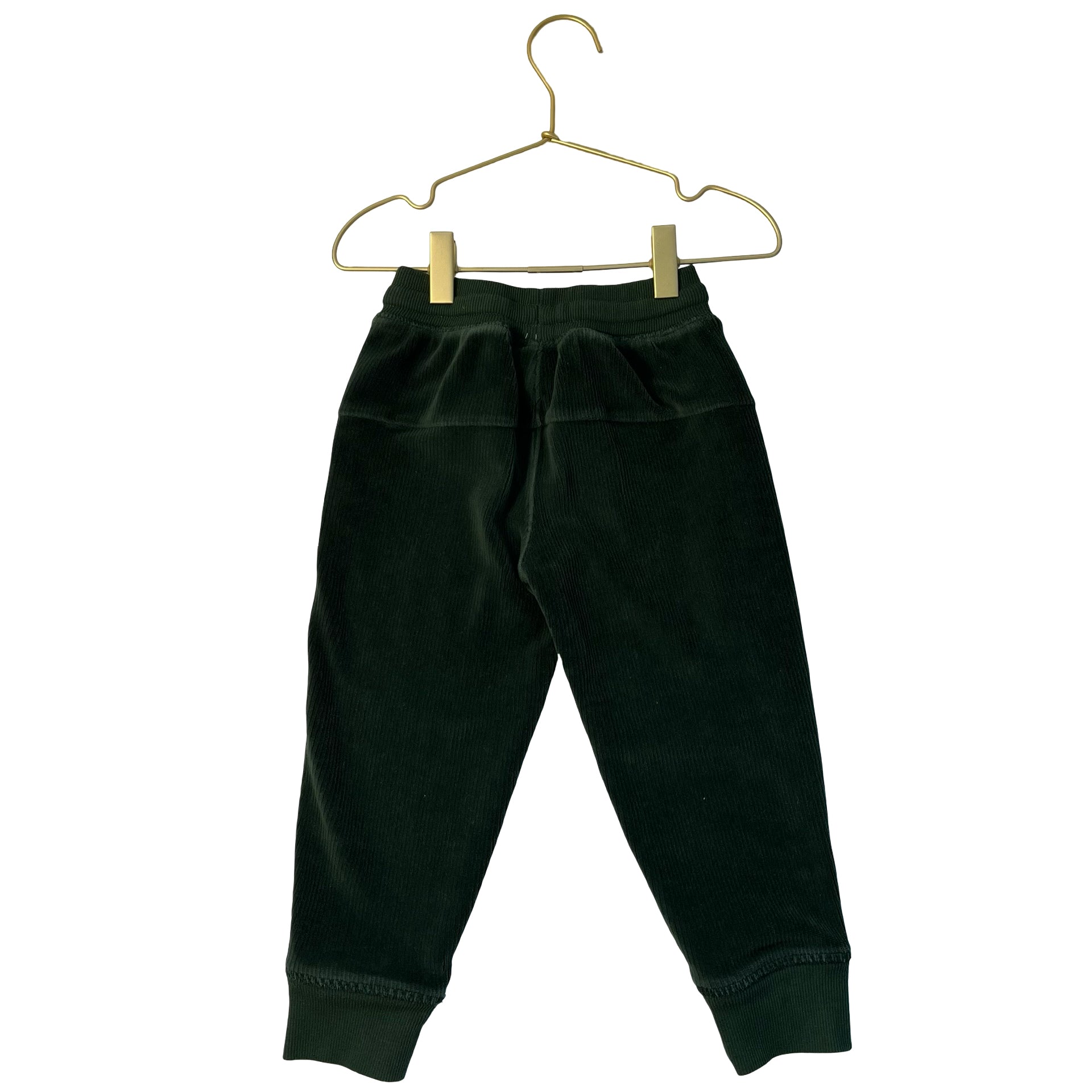 Crewcuts Green Ribbed Velour Joggers - Size 4