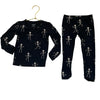 Kyte Black Skeleton Print PJ Set - Size 18-24 Mo