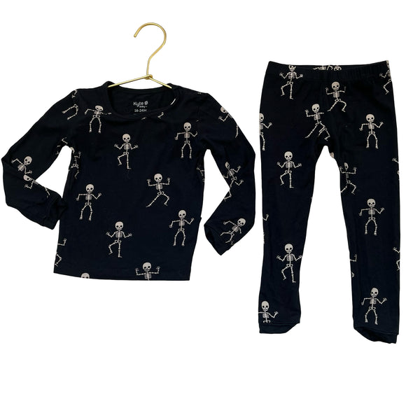 Kyte Black Skeleton Print PJ Set - Size 18-24 Mo
