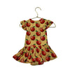 Posh Peanut Apple Print Henley Bodysuit Dress - Size 6-12 Mo