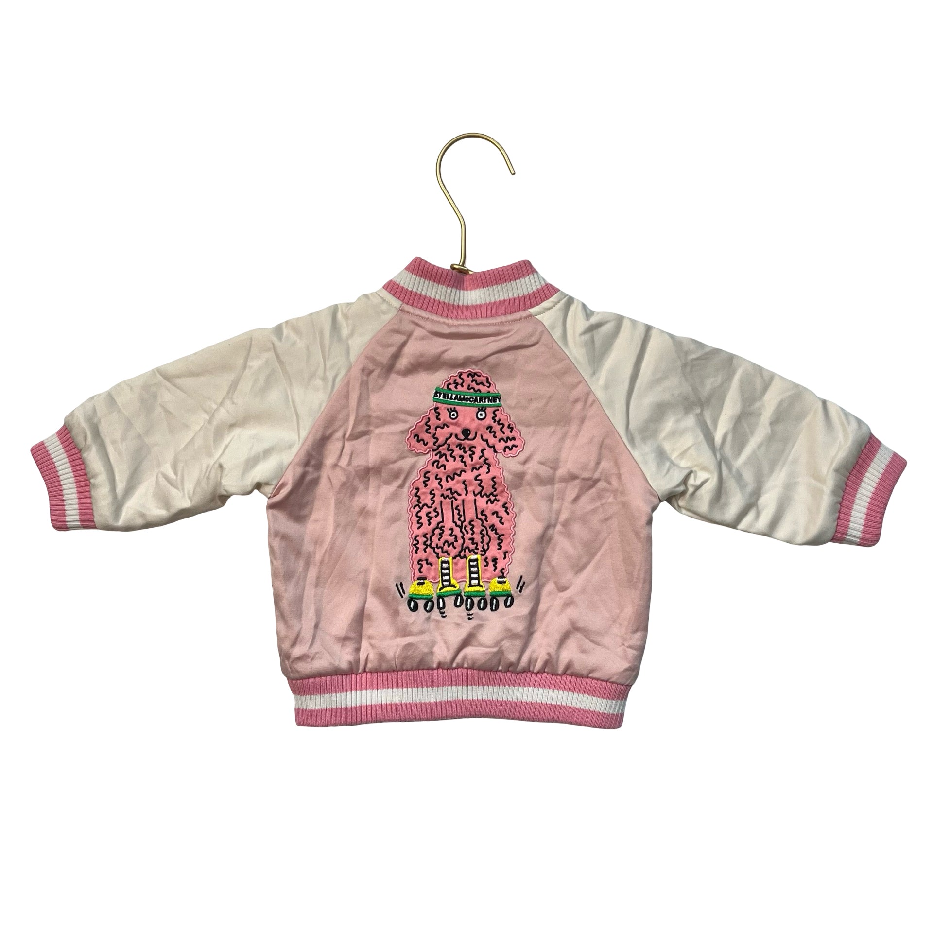 Stella McCartney Kids Pink & Ivory Poodle Jacket - Size 3 Mo