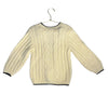 Zara Ivory Cable-Knit Embroidered Flower Sweater - Size 3-4