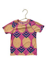 Tea Collection Pink, Yellow, Teal Pineapple Geo Print Rash Guard - Size 4