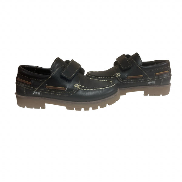 Camper Dark Navy Velcro Boat Shoes - Size 28 (10.5)