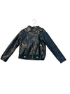 Lola & The Boys Lined Faux Leather Rainbow Jacket - 8 (Note: Cuff Charm Missing)