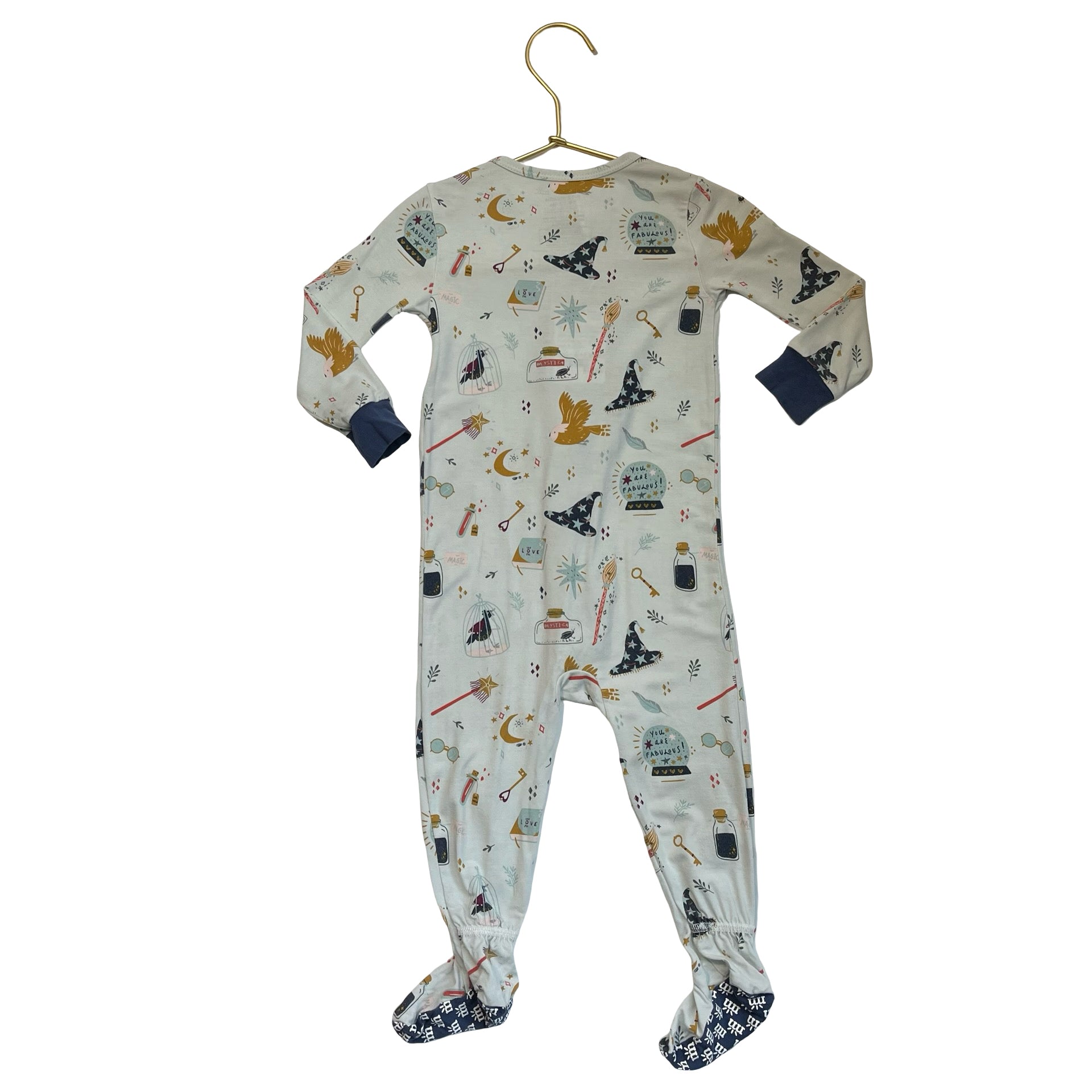 Magnetic Me Magic Print Footed PJs  - Size 9-12 Mo