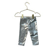Pink Chicken Silver Metallic Leggings - Size 3-6 Mo