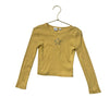 Gap Kids Yellow Ribbed Rhinestone Star Shirt - Size XS 4-5