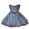 Only Little Once Chambray & Pumpkin Applique Dress - Size 10