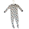 Magnetic Me Motorcycle Bunny Print Footed PJs  - Size 9-12 Mo