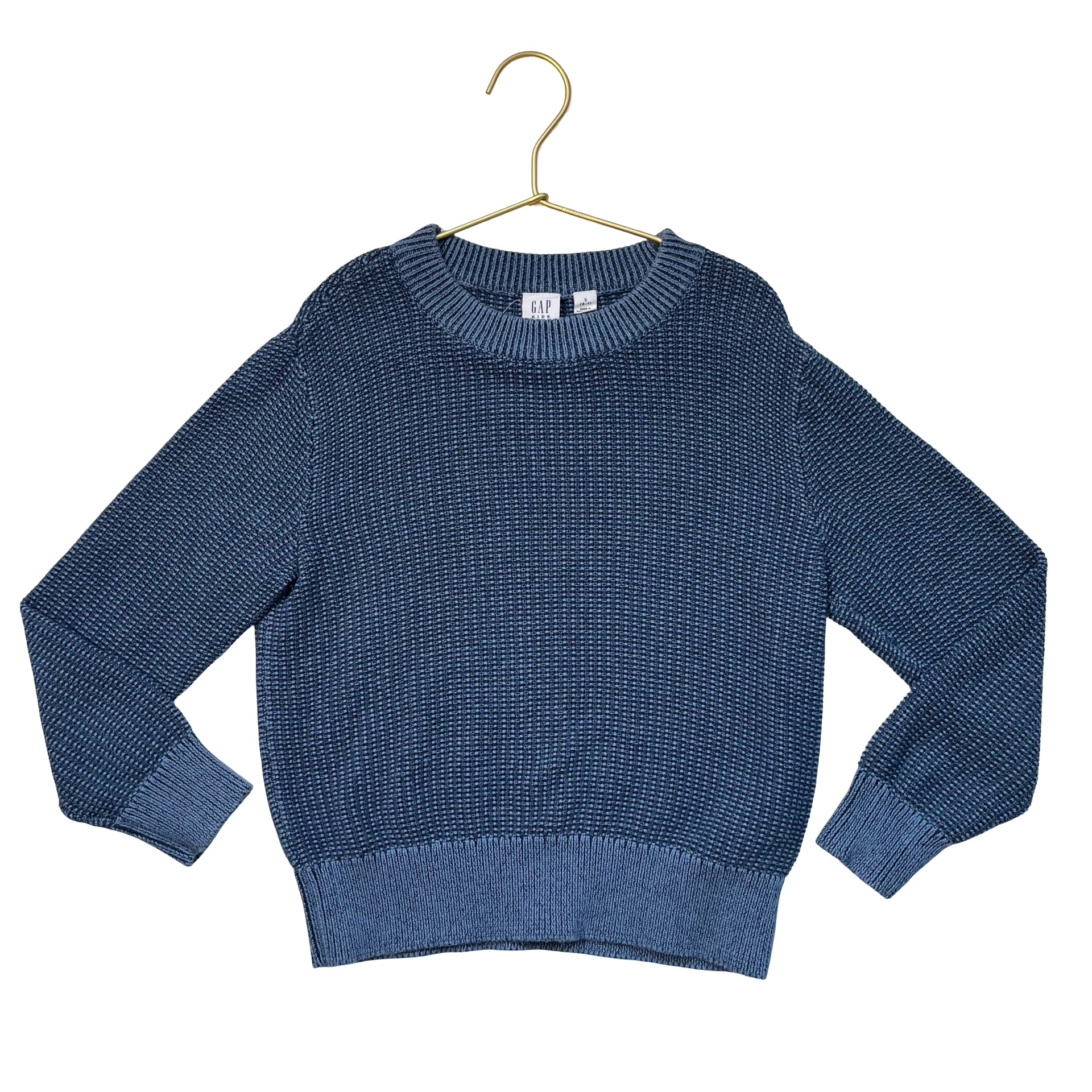 Gap Kids Blue & Navy Pattern Cotton Sweater - Size S 6-7