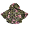 Baby Gap Green Camo & Pink Floral Hooded Poncho Jacket - Size 3