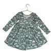 Hanna Andersson Mint Green Village Print Dress - Size 3T