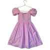 Janie and Jack Pink & White Check Smocked Dress - Size 8