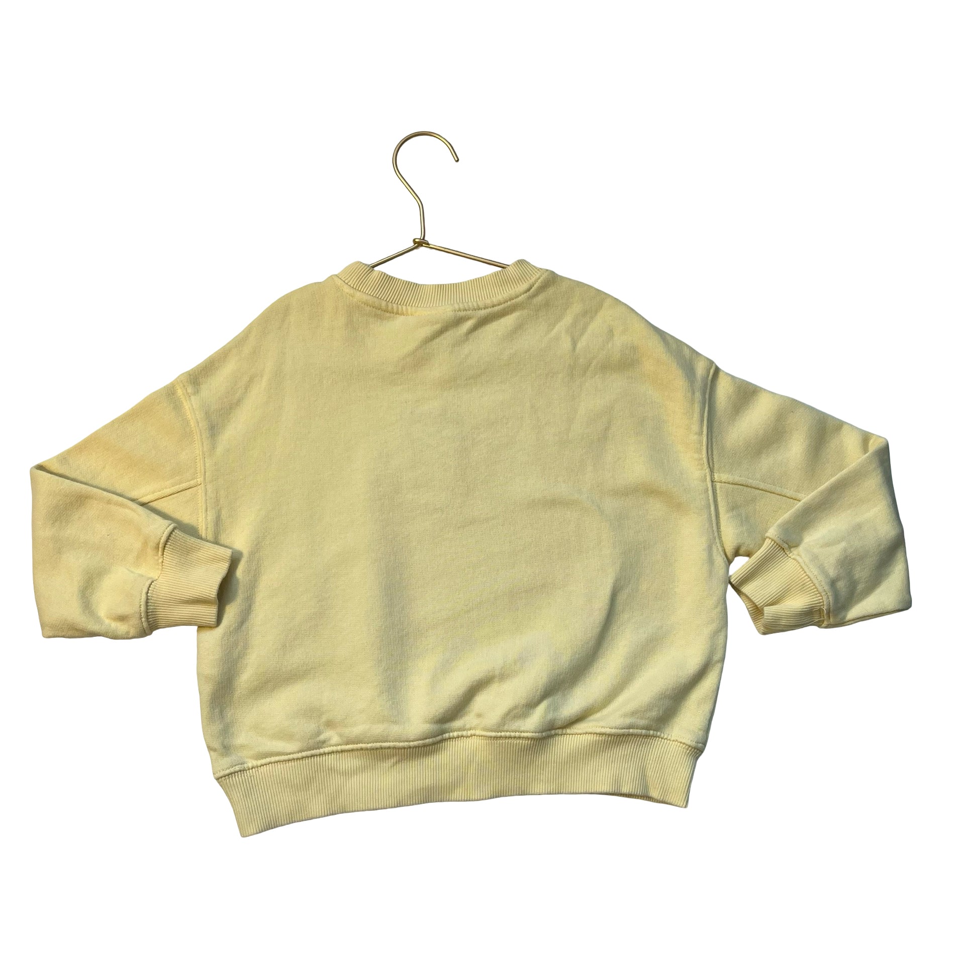Zara Cropped Yellow 'Los Angeles' Sweatshirt - Size 6-7