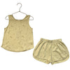 Rylee & Cru Yellow Waffle Fruit Print Tank & Shorts Set - Size 6-7Y