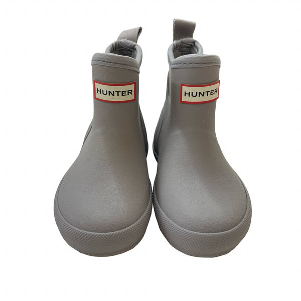 Hunter Finley Gray Ankle Rain Boots New in Box - Size US 8B/9G (UK 7, EU 24)