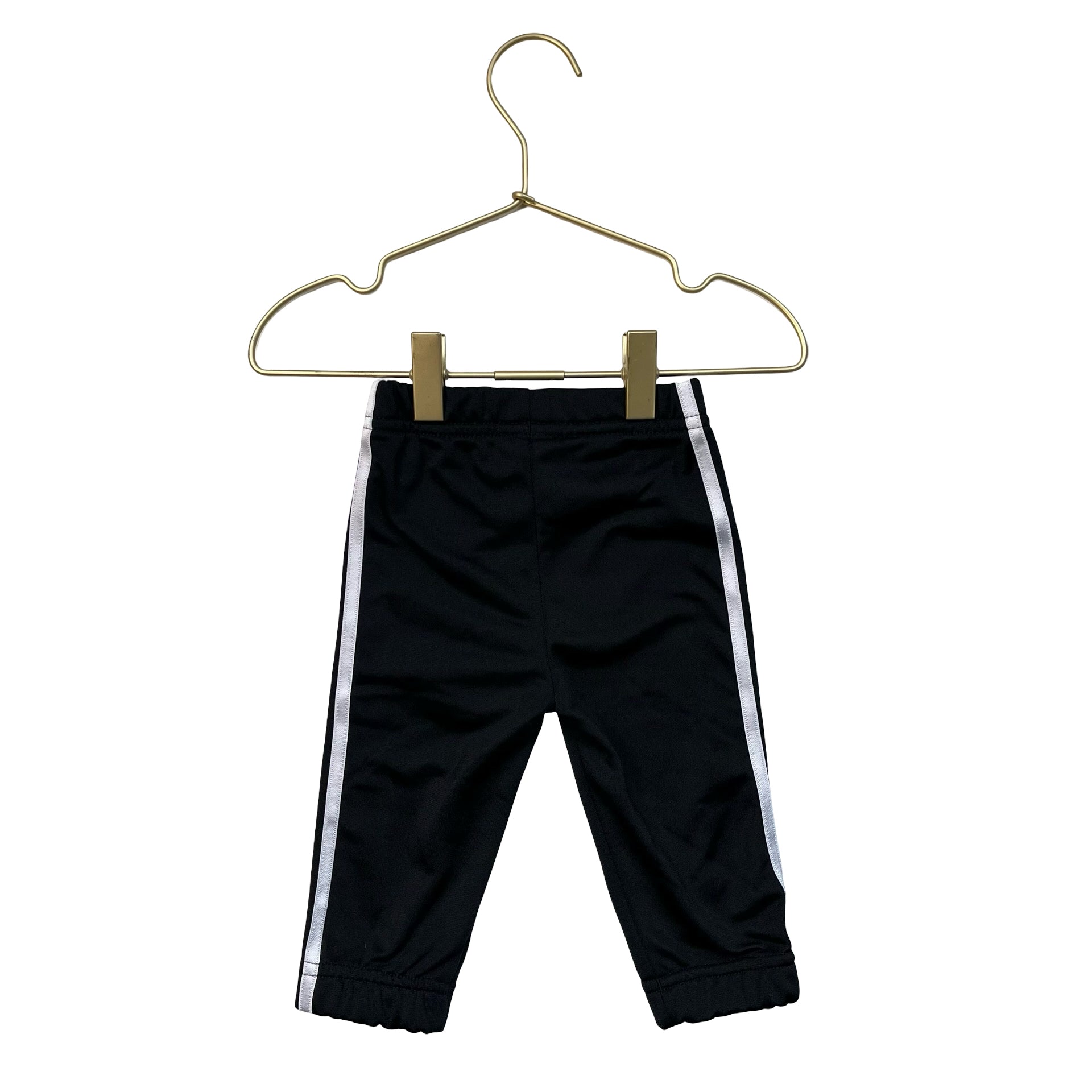 Adidas Black 3-Stripe Athletic Joggers - Size 6 Mo