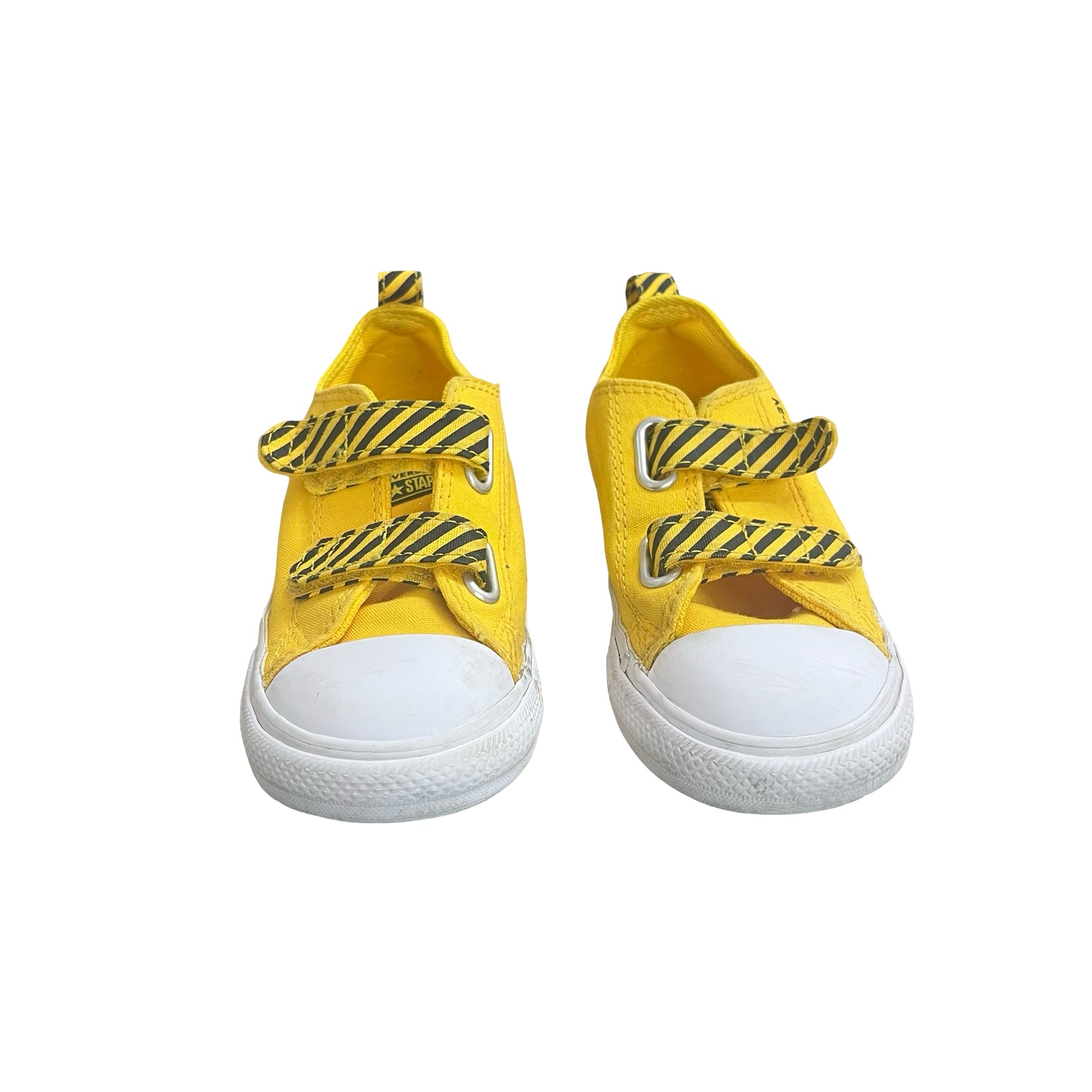 Converse All-Star Yellow Construction Velcro Sneakers - Size 10