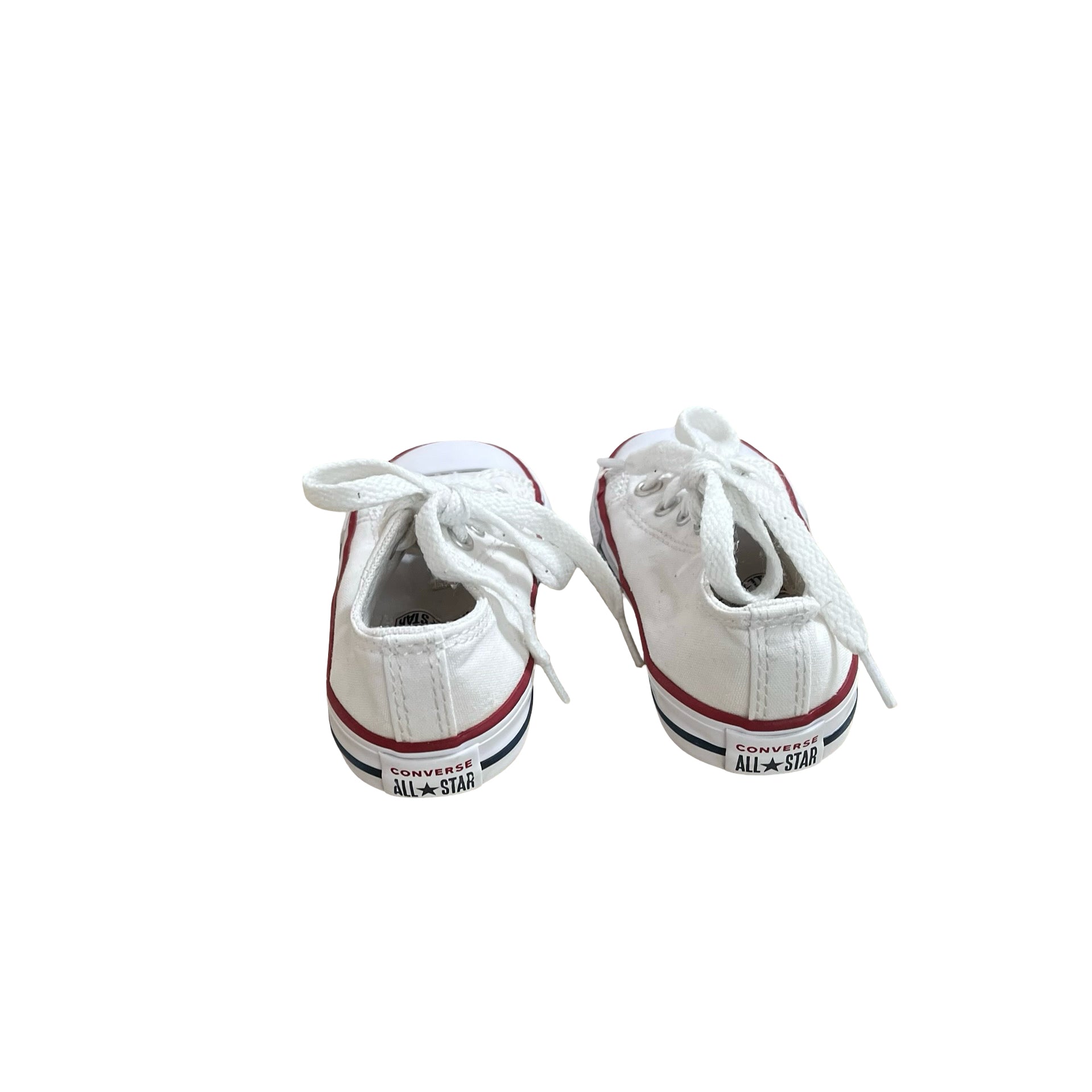 Converse All-Star White Canvas Sneakers - Size 6