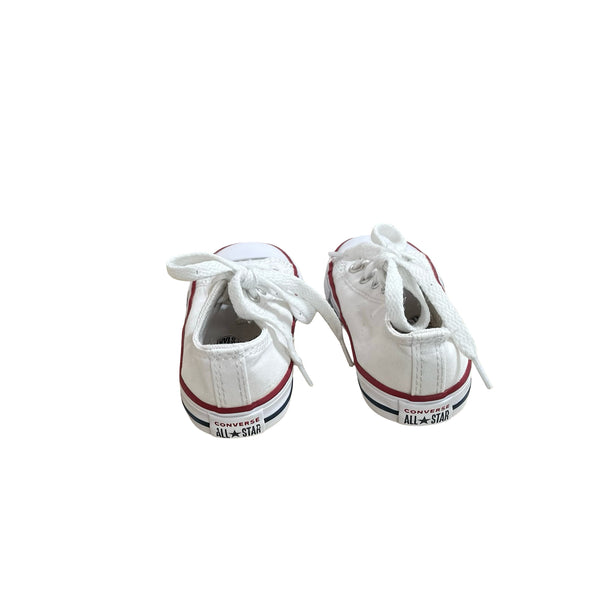 Converse All-Star White Canvas Sneakers - Size 6