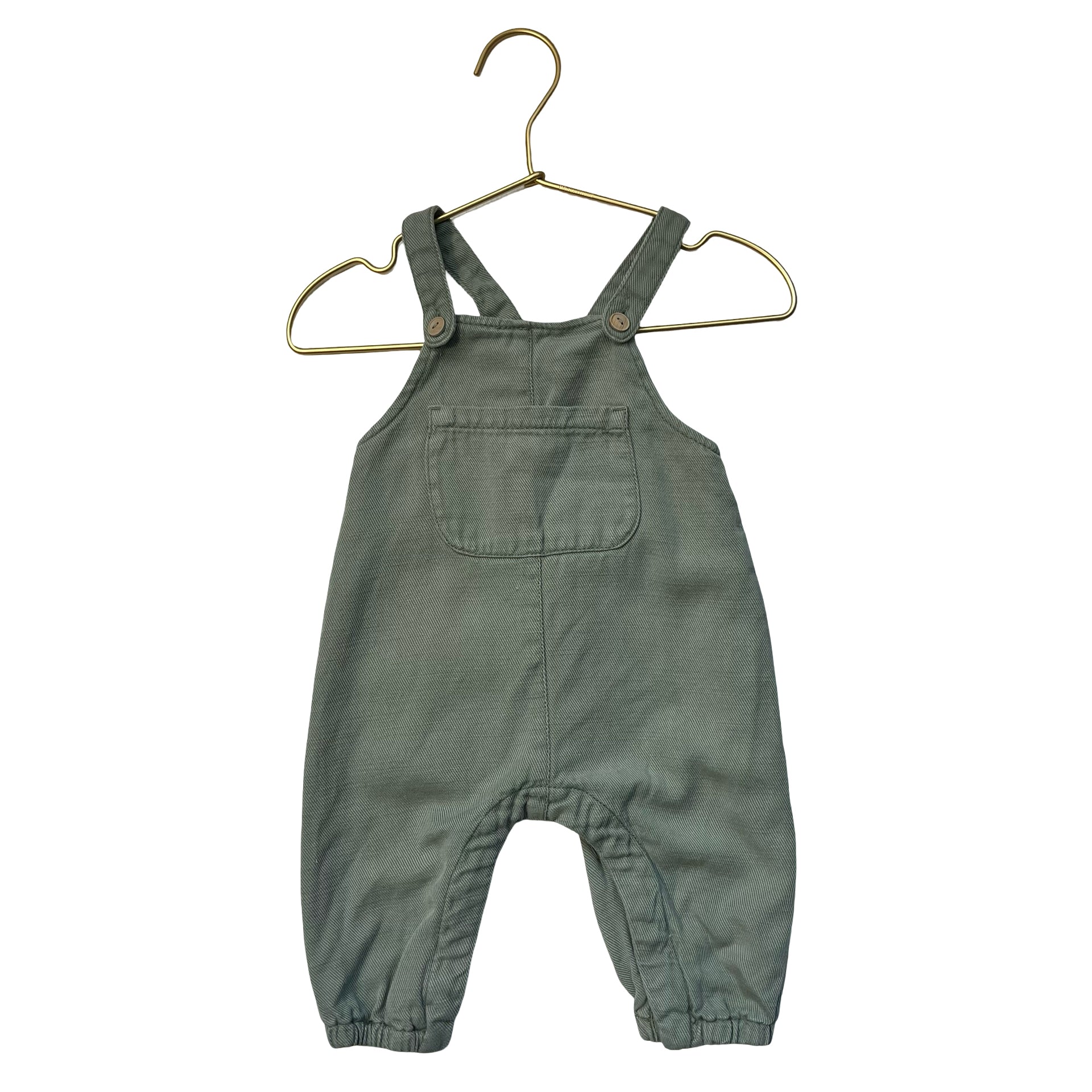 Zara Sage Green Overalls - Size 3-6 Mo